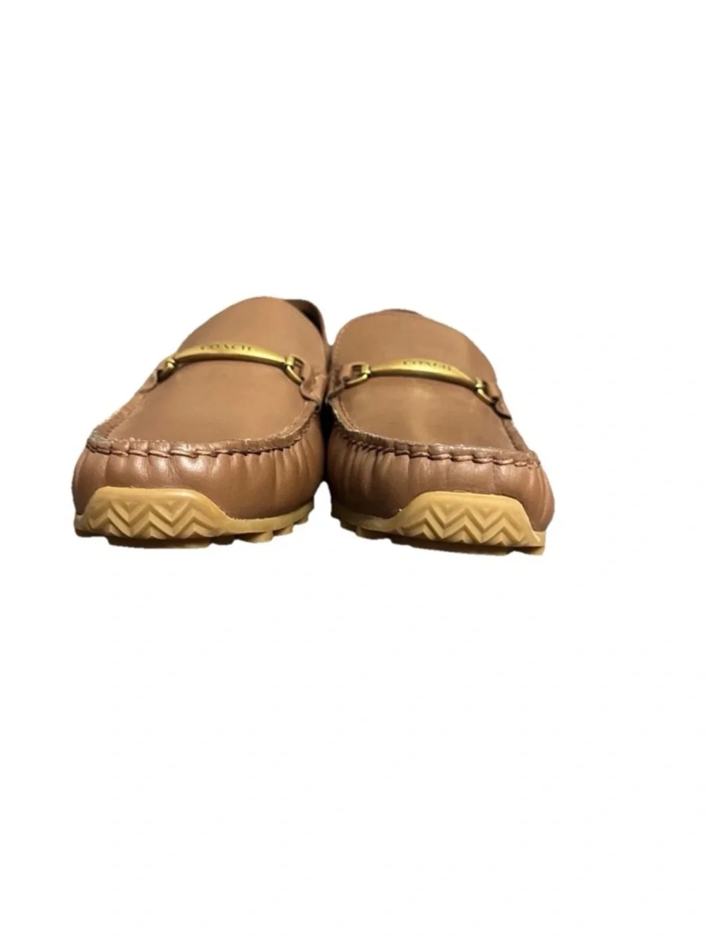 Coach Collapsible Heel Driving Loafers Sz 8D Brown Casual Office / See Photos